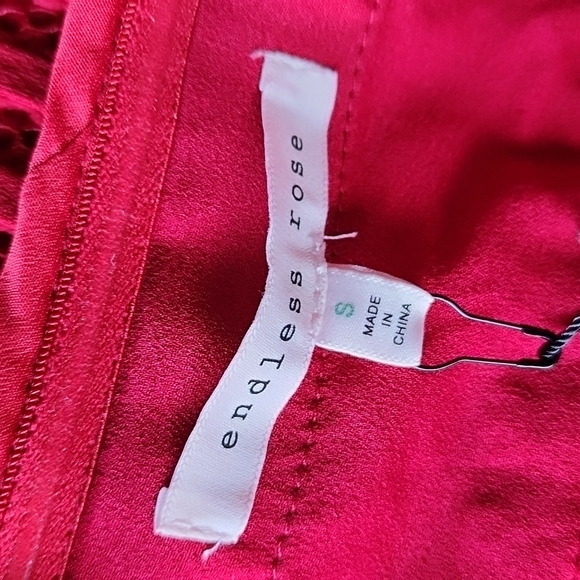 ENDLESS ROSE Off-Shoulder Sheath Dress Red sz S NEW Women's Cocktail Evening - Picture 7 of 9